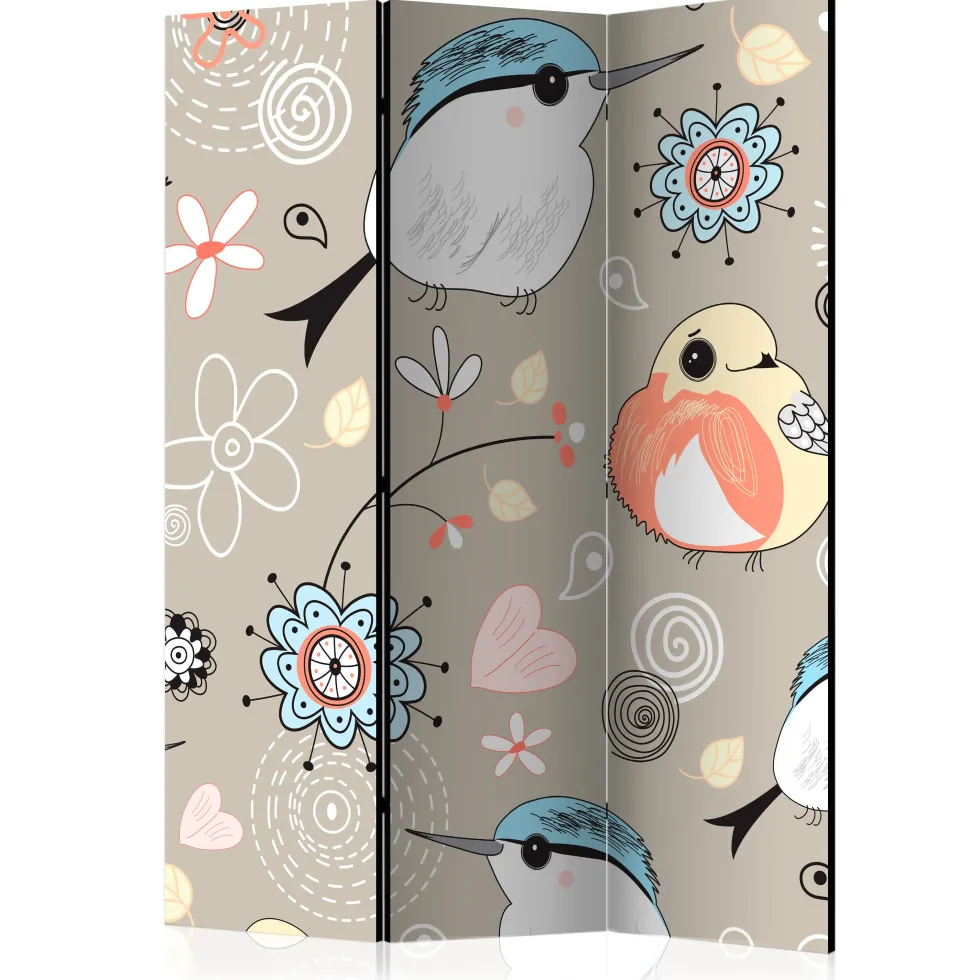 Rumsavdelare Arkiio Natural Pattern With Birds 135x172 cm