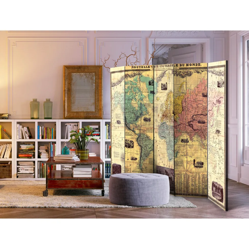 Rumsavdelare Arkiio Nouvelle Carte Du Monde 225x172 cm
