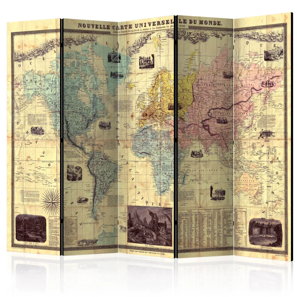 Rumsavdelare Arkiio Nouvelle Carte Du Monde 225x172 cm