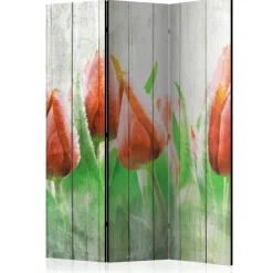 Rumsavdelare Arkiio Red Tulips On Wood 135x172 cm