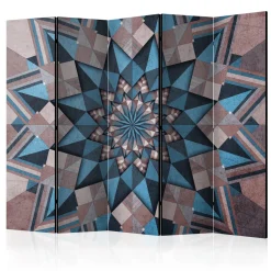 Rumsavdelare Arkiio Star Mandala Brown and Blue II 225x172 cm