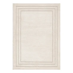Ryamatta KM Carpets Nature Frame Modern Creme Natur Vit