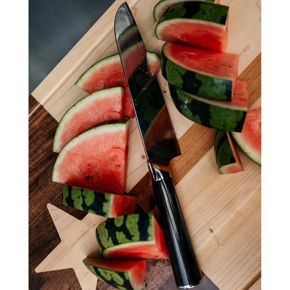 Santokukniv Pepper Damascus VG-10 Pakkawood