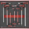 Sexkantnyckelsats 7 delar med T-handtag Teng Tools TEDHEX7