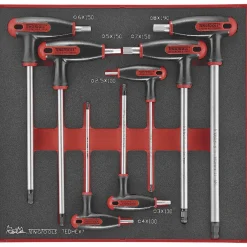 Sexkantnyckelsats 7 delar med T-handtag Teng Tools TEDHEX7