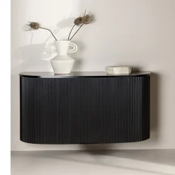 Sidobord Venture Home Loca Svart Vägghängt Bord med Skåp