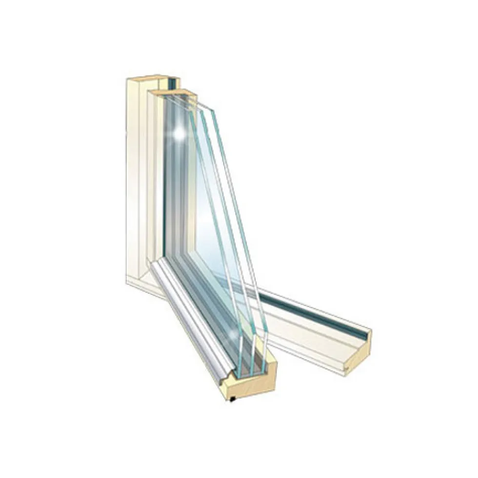 Sidohängt Fönster Elitfönster Original Aluminium 3-Luft