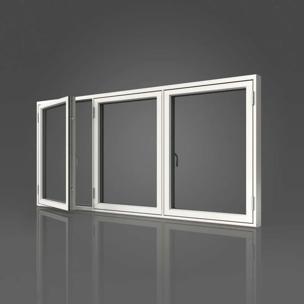 Sidohängt Fönster Elitfönster Original Aluminium 3-Luft