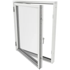 Sidohängt Fönster Outline 3-Glas Trä
