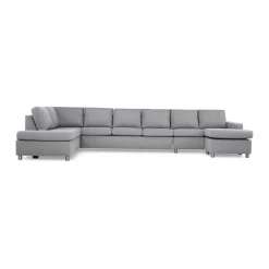 6-sitssoffa Basic Home Crazy U-formad med Divan och Schäslong XXL 407 cm