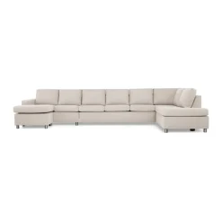 6-sitssoffa Basic Home Crazy U-formad med Divan och Schäslong XXL 407 cm