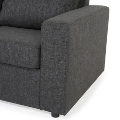 4-sitssoffa Scandinavian Choice Crazy med DivanAntracit/Korta Svarta Ben, Vänster