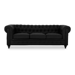 3-sitssoffa Scandinavian Choice Chesterfield NeoSvart