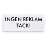 Självhäftande Dekal Habo Ingen Reklam Tack