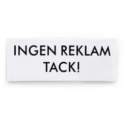 Självhäftande Dekal Habo Ingen Reklam Tack