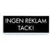Självhäftande Dekal Habo Ingen Reklam TackSvart
