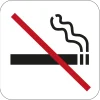 Självhäftande Symbol Habo Rökförbud
