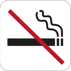 Självhäftande Symbol Habo Rökförbud
