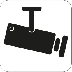 Självhäftande Symbol Habo Videoövervakning
