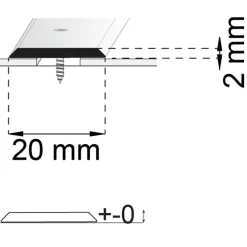 Skarvlist Habo A25 Mässing 20 mm