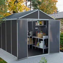 Skjul Canopia By Palram Rubicon 7,2 M2 Antracitgrå