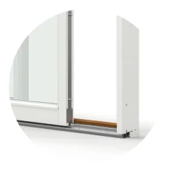 Skjutdörr NorDan Svanenmärkt NTech Aluminium 2-Delad