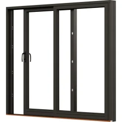 Skjutdörr NorDan Svanenmärkt NTech Aluminium 2-Delad BlackLine Svart