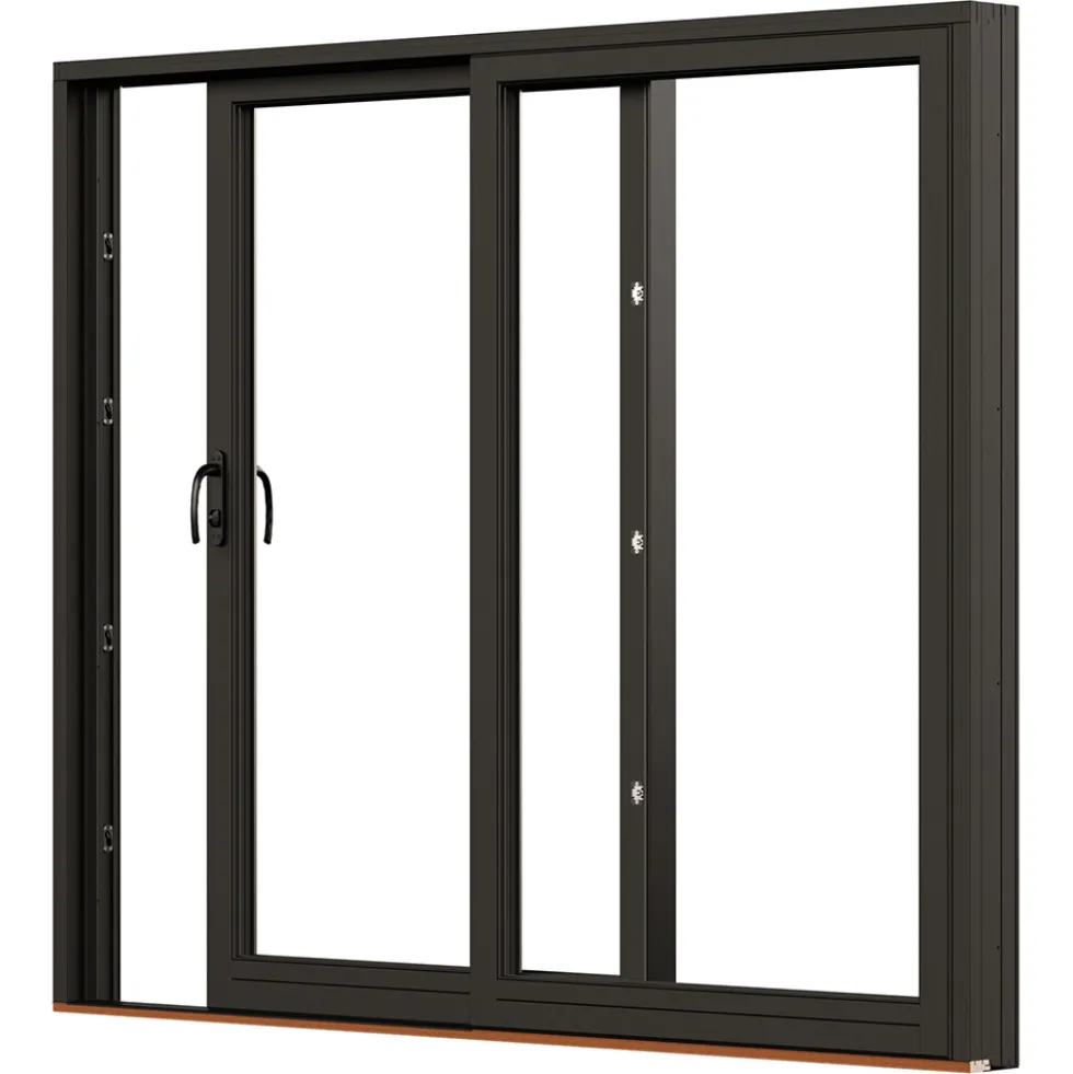 Skjutdörr NorDan Svanenmärkt NTech Aluminium 2-Delad BlackLine Svart