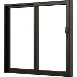 Skjutdörr NorDan Svanenmärkt NTech Aluminium 2-Delad BlackLine Svart