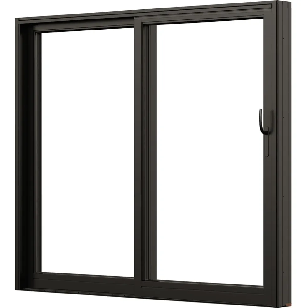 Skjutdörr NorDan Svanenmärkt NTech Aluminium 2-Delad BlackLine Svart