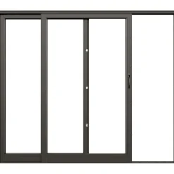 Skjutdörr NorDan Svanenmärkt NTech Aluminium 2-Delad BlackLine Svart