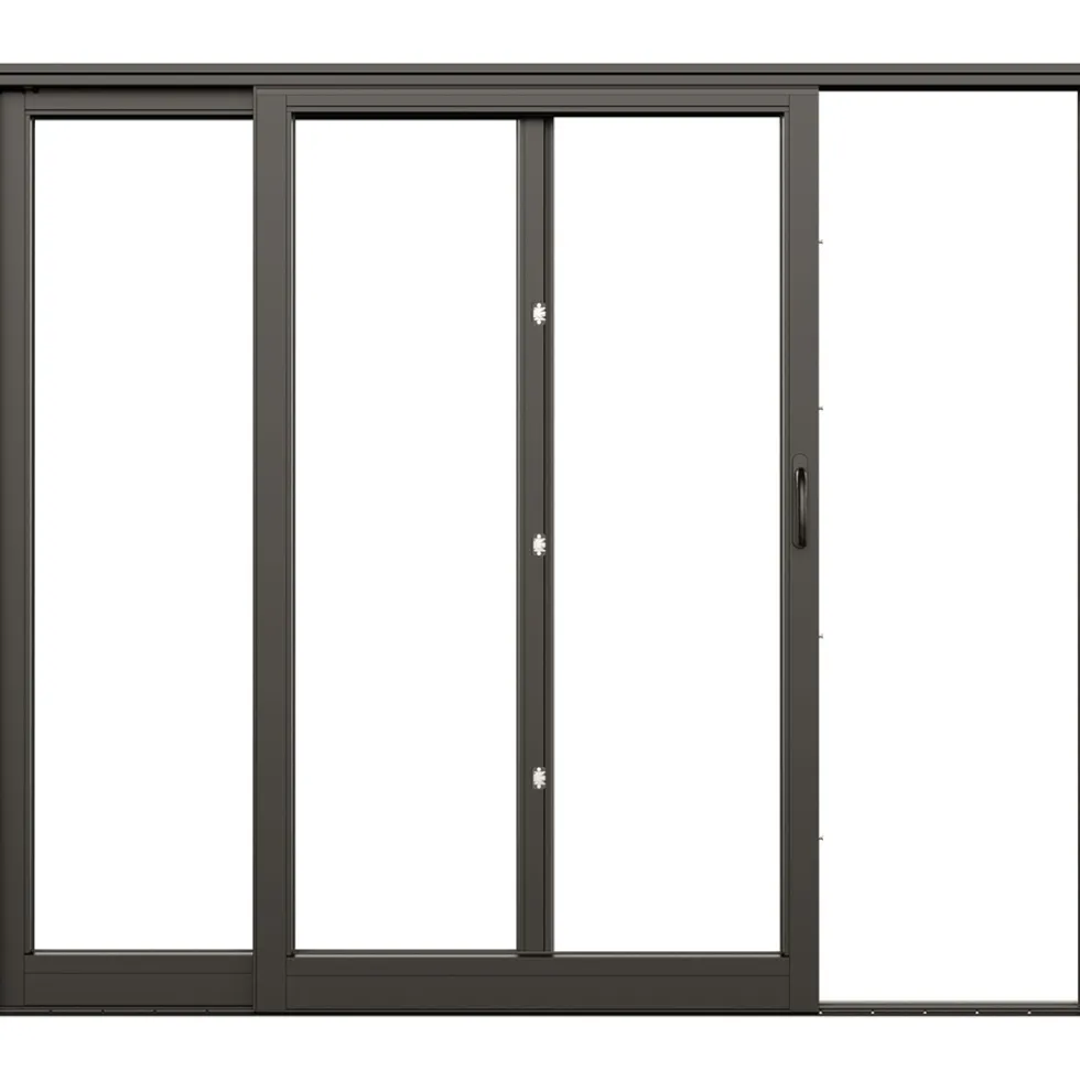 Skjutdörr NorDan Svanenmärkt NTech Aluminium 2-Delad BlackLine Svart