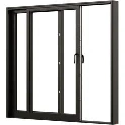 Skjutdörr NorDan Svanenmärkt NTech Aluminium 2-Delad BlackLine Svart