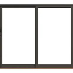 Skjutdörr NorDan Svanenmärkt NTech Aluminium 2-Delad BlackLine Svart