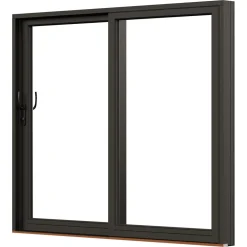 Skjutdörr NorDan Svanenmärkt NTech Aluminium 2-Delad BlackLine Svart