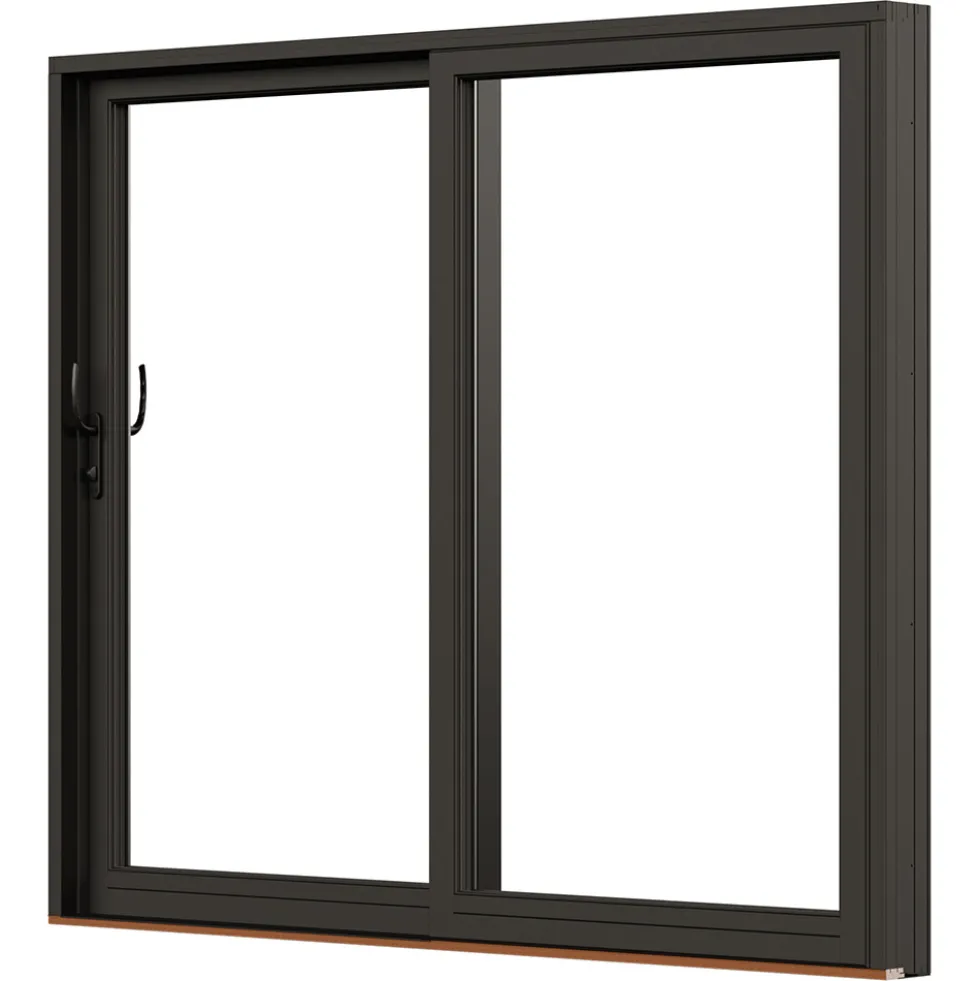 Skjutdörr NorDan Svanenmärkt NTech Aluminium 2-Delad BlackLine Svart