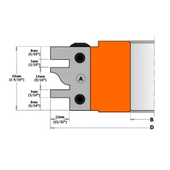 Skär CMT Orange Tools profilfräs 2-pack 695.014A