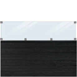 Skärm PLUS Plank med Glas 174x125