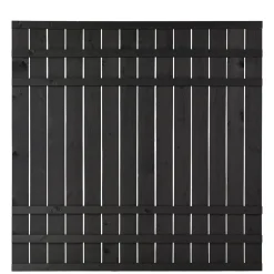 Skärm PLUS Rustik 180x180 cm Svart