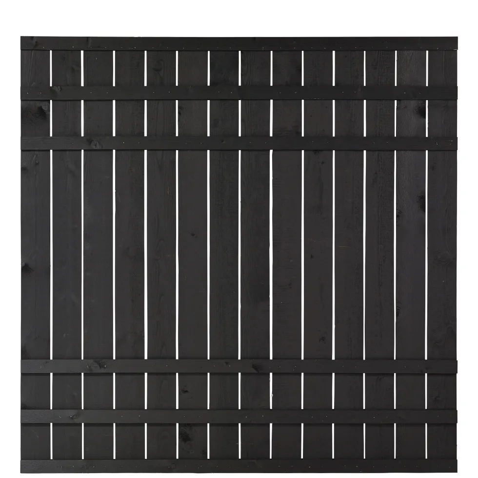 Skärm PLUS Rustik 180x180 cm Svart