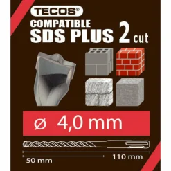 Skär Tecos SDS Plus 2-Skär