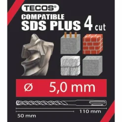 Skär Tecos SDS Plus 4-Skär