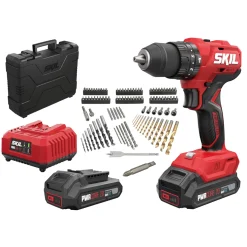 Skruvdragare SKIL 3021HC Batteridriven Kolborstfri med Slagborr och 100 Tillbehör