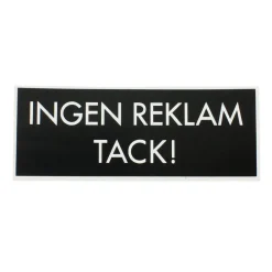 Skylt Millers Dekal Ingen Reklam
