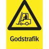 Skylt Systemtext Godstrafik 210x297 mm Plast