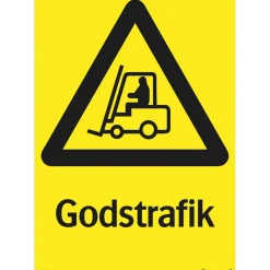 Skylt Systemtext Godstrafik 210x297 mm Plast