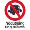 Skylt Systemtext Nödutgång 210x297 mm Plast