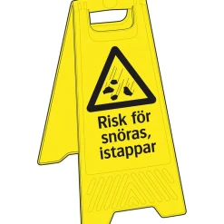 Skylt Systemtext Risk För Snöras Istapp 300x620 mm Plast