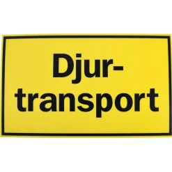 Skylt Willab Djurtransport