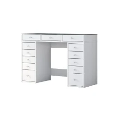 Sminkbord Scandinavian Choice Ramender med Förvaring & Bordsskiva i Glas 120cm